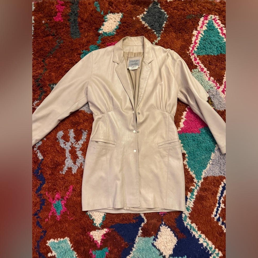 vintage italian leather blazer dress